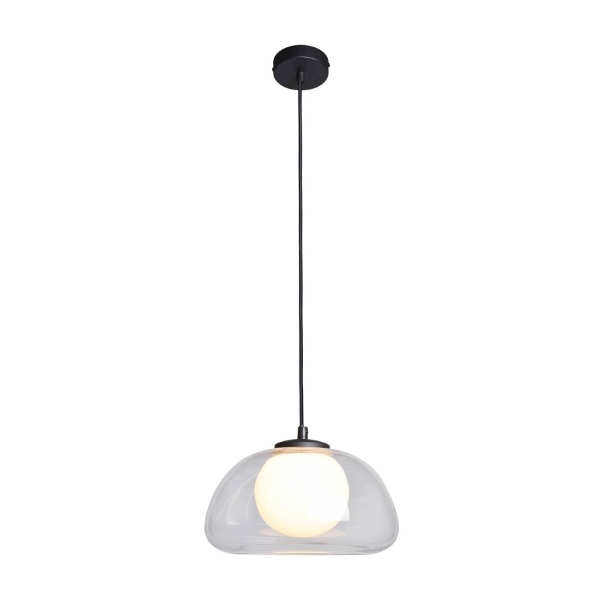 ITALUX - Luster na lanku AINALE 1xG9/7W/230V čierna/číra