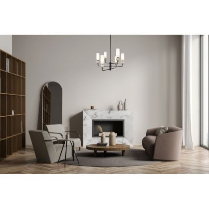 ITALUX - Luster na tyči SANTOS 6xG9/40W/230V čierna