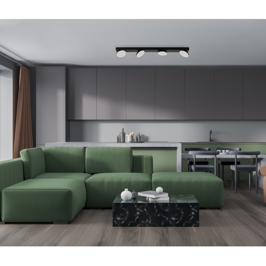 ITALUX - LED Bodové svietidlo CASTELIO 4xLED/5W/230V 4000K čierna