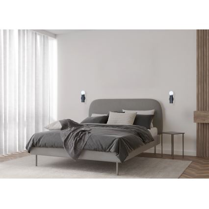 ITALUX - Nástenné svietidlo MACERA 1xE27/40W/230V čierna