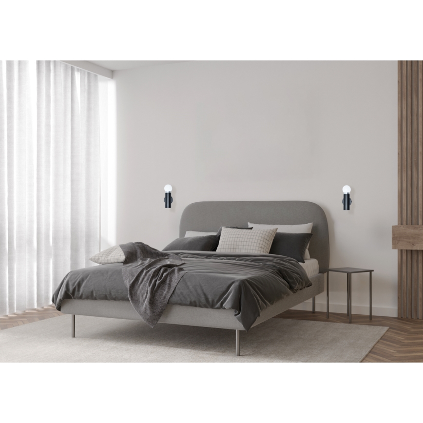ITALUX - Nástenné svietidlo MACERA 1xE27/40W/230V čierna