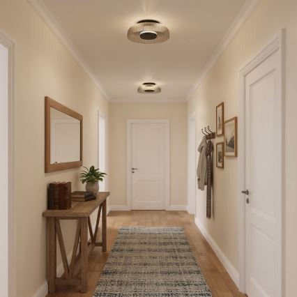 ITALUX - LED stropné svietidlo PASSO LED/8W/230V 3000K pr. 25 cm dymová čierna