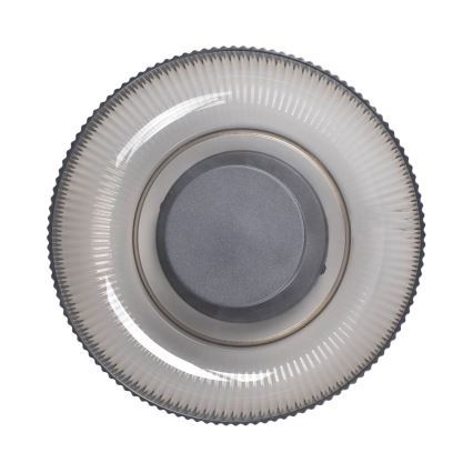 ITALUX - LED stropné svietidlo PASSO LED/8W/230V 3000K pr. 25 cm dymová čierna
