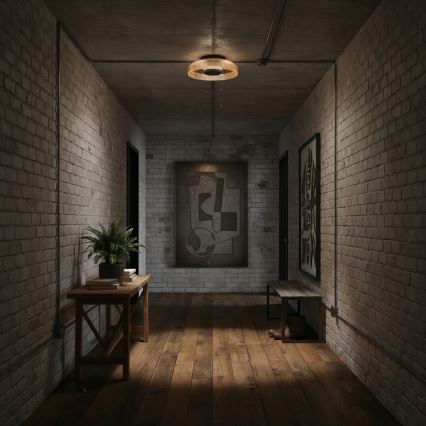 ITALUX - LED stropné svietidlo PASSO LED/8W/230V 3000K priemer 25 cm dymová béžová
