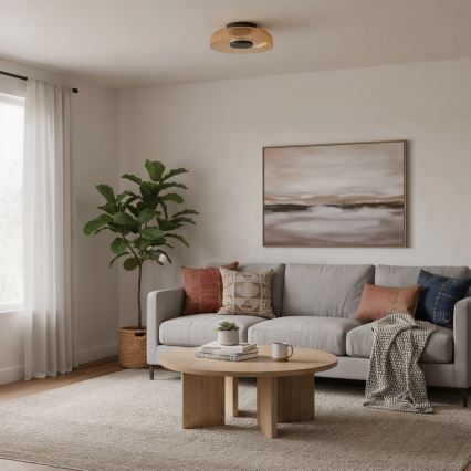 ITALUX - LED stropné svietidlo PASSO LED/8W/230V 3000K priemer 25 cm dymová béžová