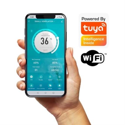 Izbová rekuperačná jednotka 12W Wi-Fi Tuya + diaľkové ovládanie
