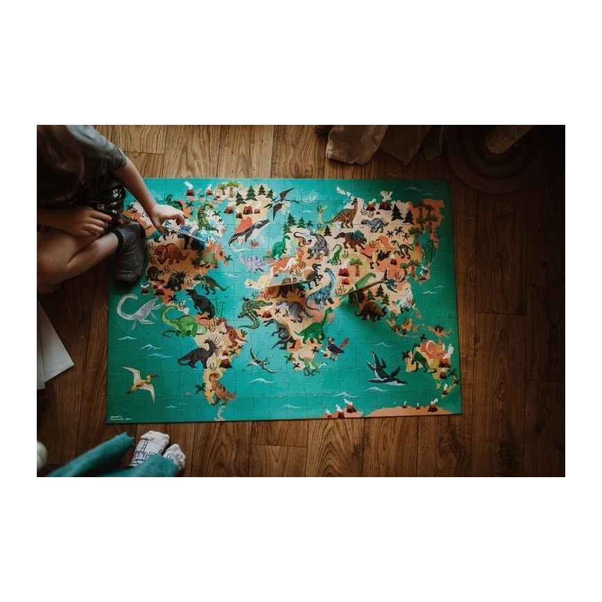 Janod - Detské vzdelávacie puzzle 200 ks dinosaury
