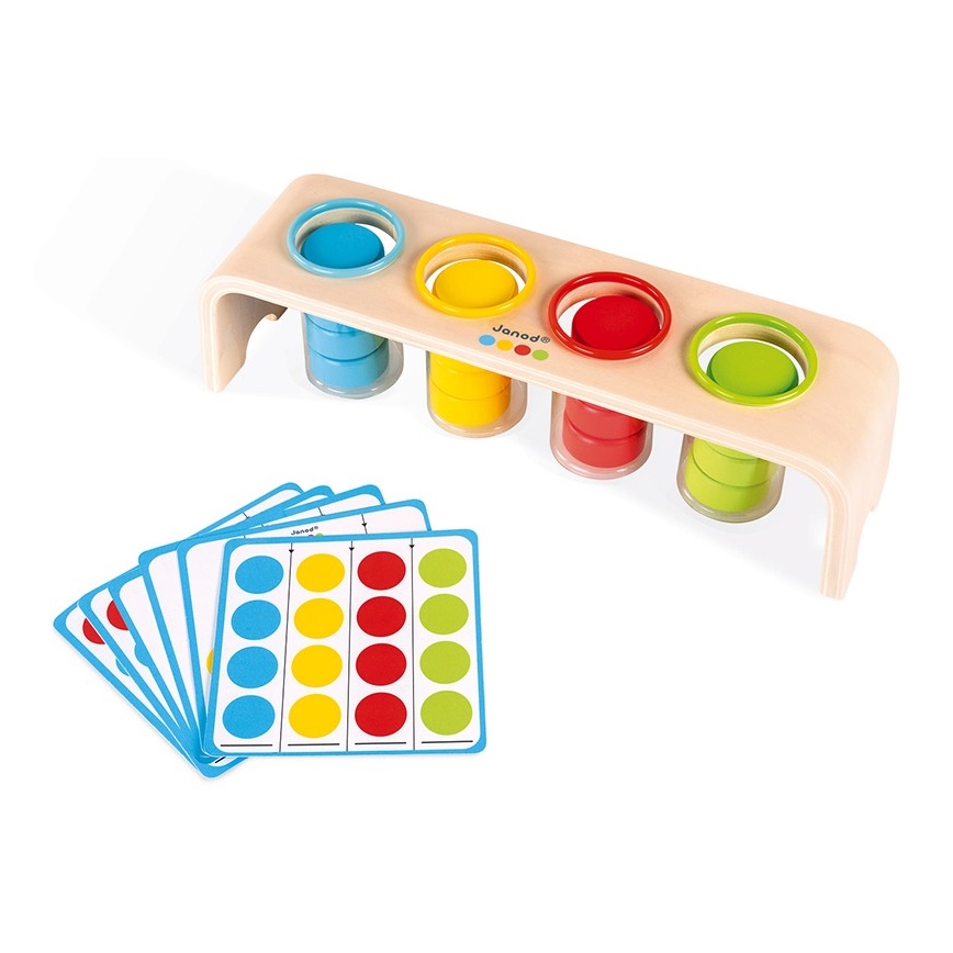 Janod - Drevená interaktívna hračka MONTESSORI 22 ks