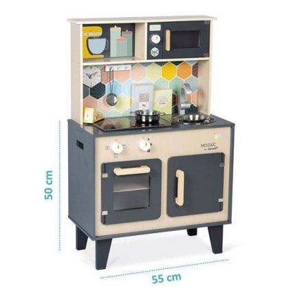 Janod - Drevená kuchynka s LED doskou MOZAIC 2xLR6