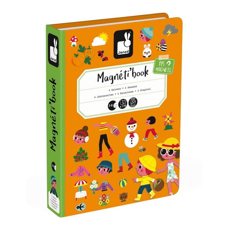 Janod - Magnetická interaktívna sada MAGNETIBOOK ročné obdobia