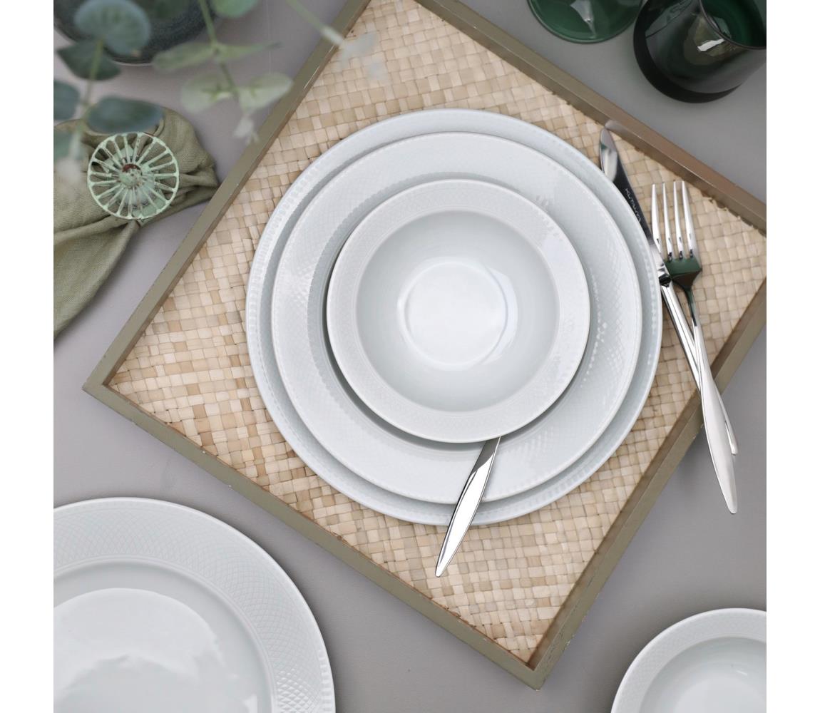 Jedálenská sada 18 ks biela/porcelán 719KTP9773
