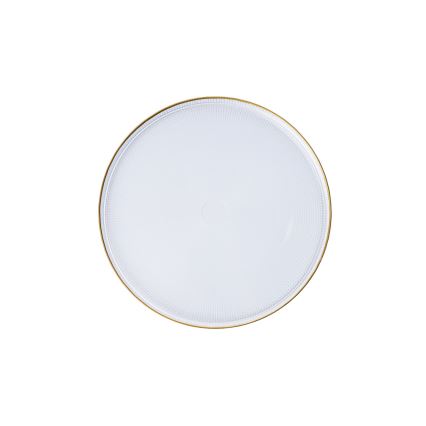 Jedálenská sada 18 ks číre/zlaté/sklo