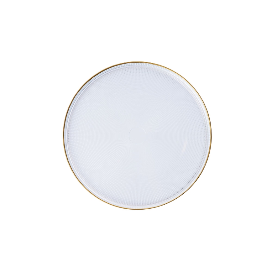 Jedálenská sada 18 ks číre/zlaté/sklo