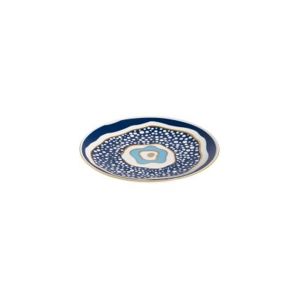 Jedálenská sada 24 ks biela/modrá/zlatá/porcelán