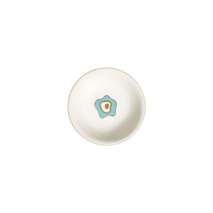 Jedálenská sada 24 ks biela/modrá/zlatá/porcelán
