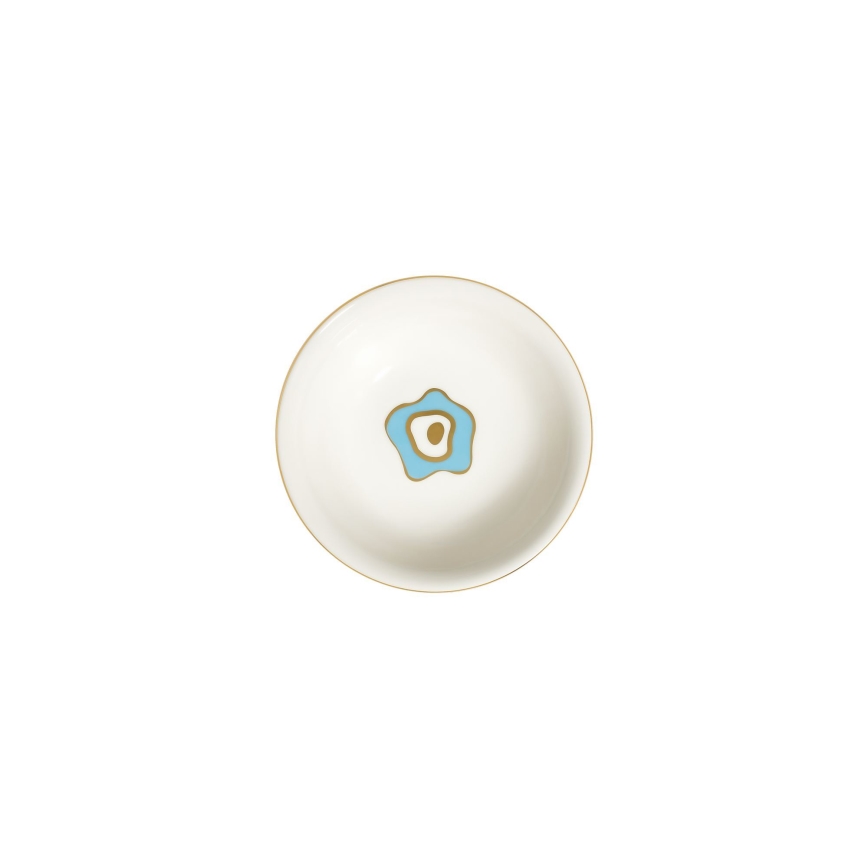 Jedálenská sada 24 ks biela/modrá/zlatá/porcelán