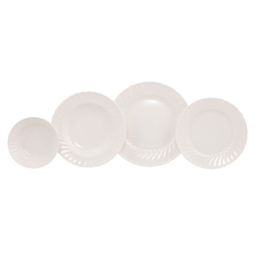 Jedálenská sada 24 ks biela/porcelán