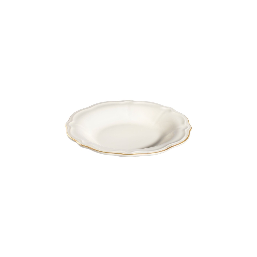 Jedálenská sada 24 ks biela/zlatá/porcelán
