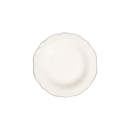 Jedálenská sada 53 ks biela/strieborná/porcelán