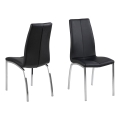 Jedálenská stolička AMAL 1 ks čierna/matný chróm