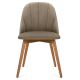 Jedálenská stolička BAKERI 86x48 cm béžová/svetlý dub