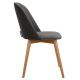 Jedálenská stolička BAKERI 86x48 cm šedá/svetlý dub