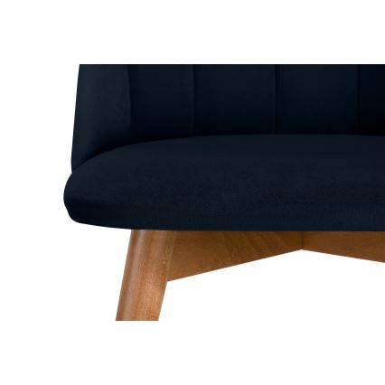 Jedálenská stolička BAKERI 86x48 cm tmavomodrá/svetlý dub