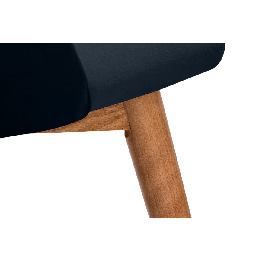 Jedálenská stolička BAKERI 86x48 cm tmavomodrá/svetlý dub