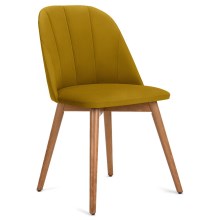 Jedálenská stolička BAKERI 86x48 cm žltá/buk