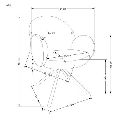 Jedálenská stolička KIVA, 1 ks, hnedá