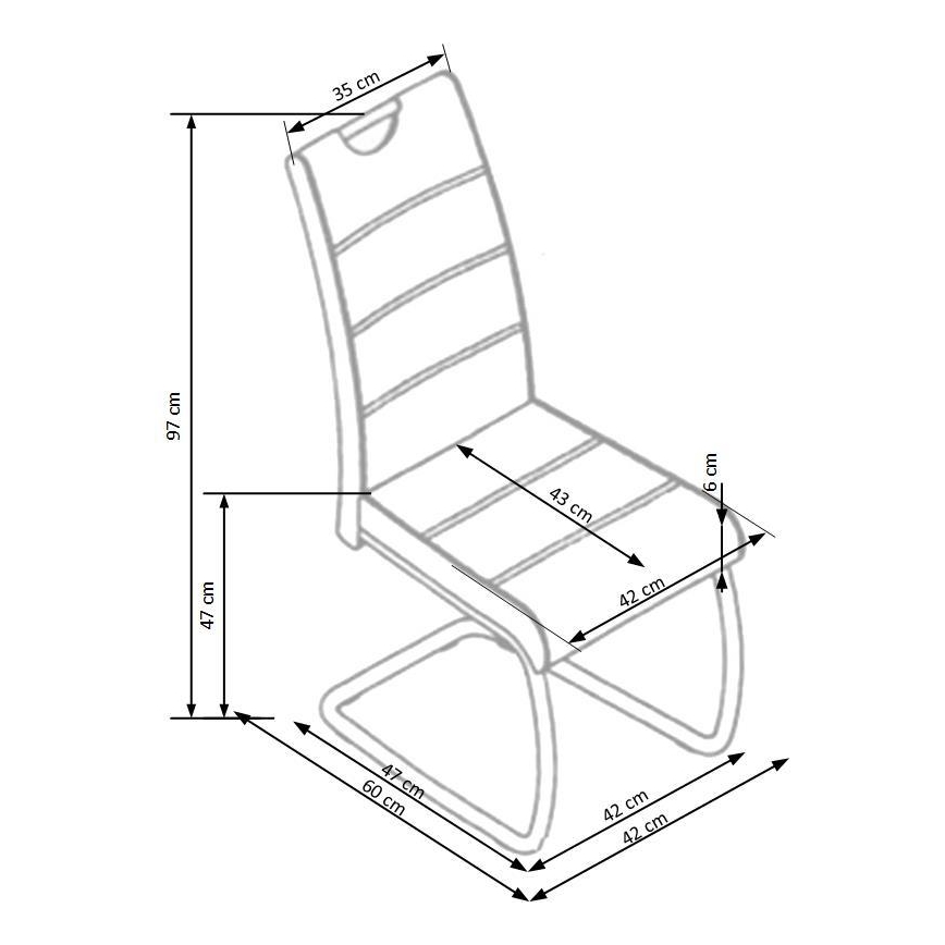 Jedálenská stolička SAFFON 1 ks béžová