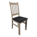 Jedálenská stolička SIMON buk/tmavo sivá