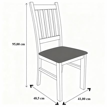 Jedálenská stolička SIMON dub/oranžová