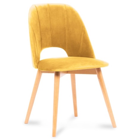 Jedálenská stolička TINO 86x48 cm žltá/svetlý dub