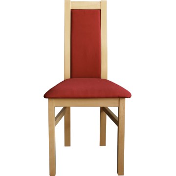 Jedálenská stolička ZOE buk/červená