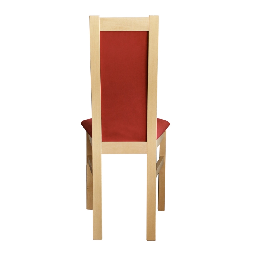 Jedálenská stolička ZOE buk/červená