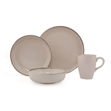 Jedálenská súprava 16 ks béžová/porcelán