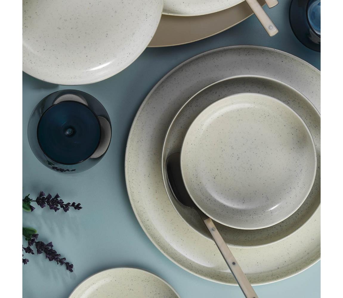 Jedálenská súprava 18 ks béžová/porcelán 710KTP3609
