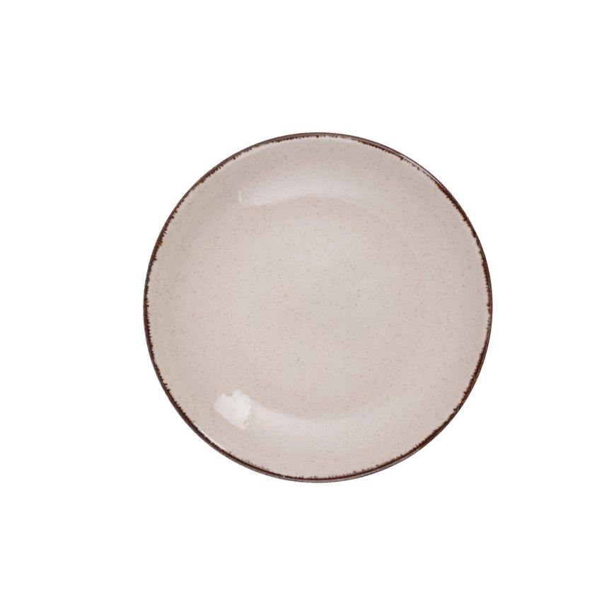 Jedálenská súprava 18 ks béžová/porcelán