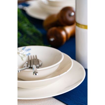 Jedálenská súprava 18 ks biela/modrá/zelená/porcelán