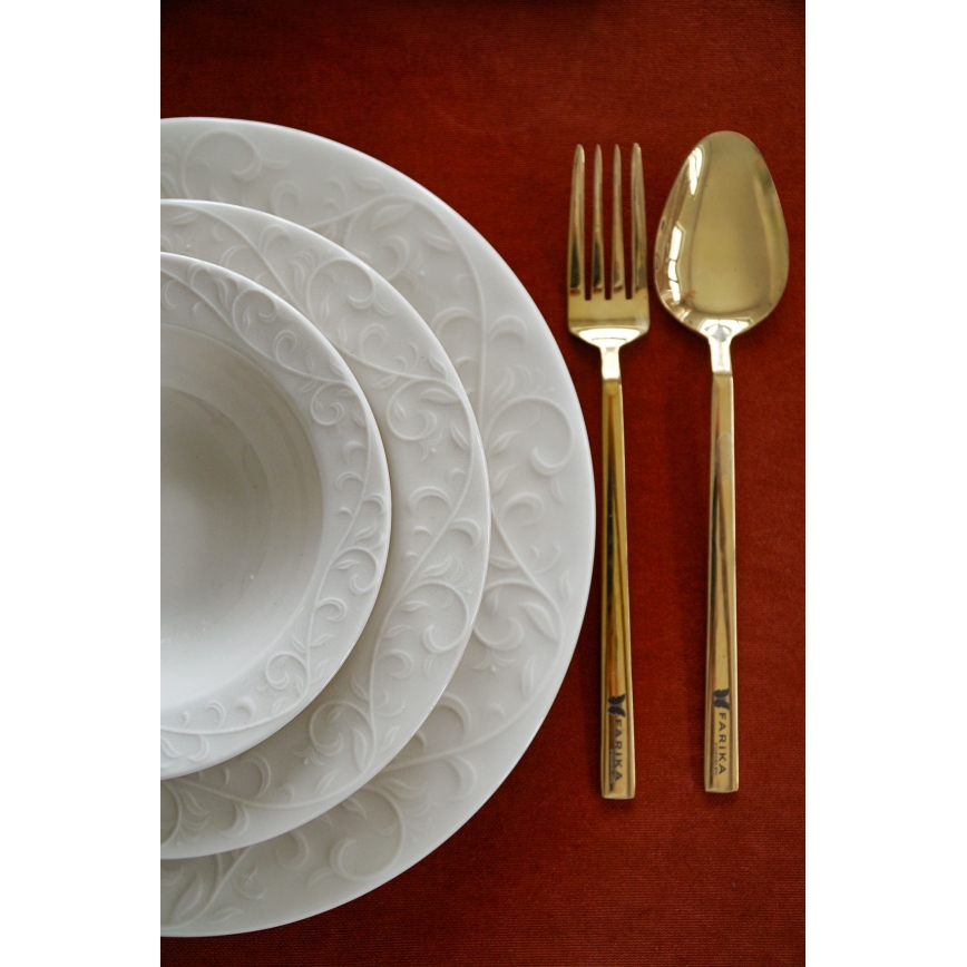 Jedálenská súprava 18 ks biela/porcelán