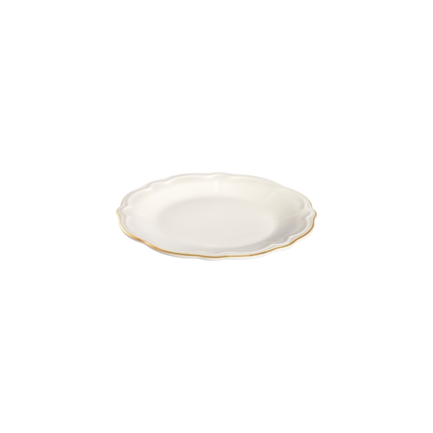 Jedálenská súprava 18 ks biela/zlatá/porcelán