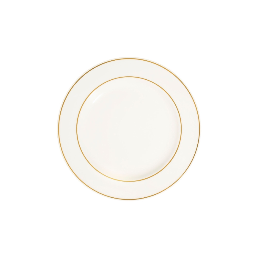 Jedálenská súprava 18 ks biela/zlatá/porcelán