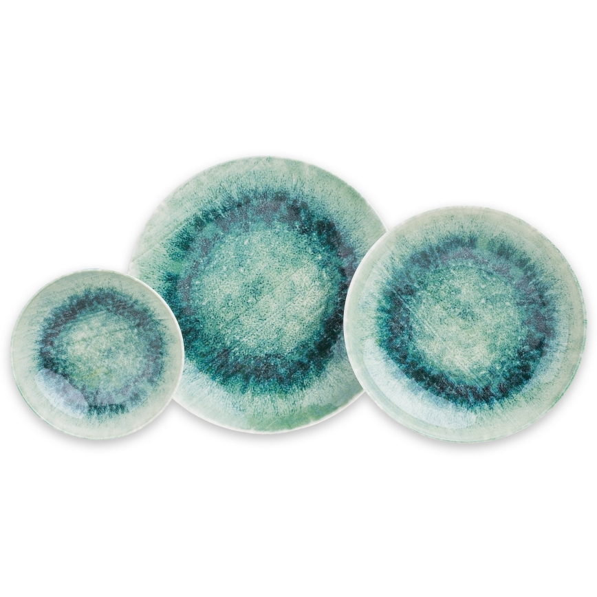 Jedálenská súprava 18 ks modrá/porcelán