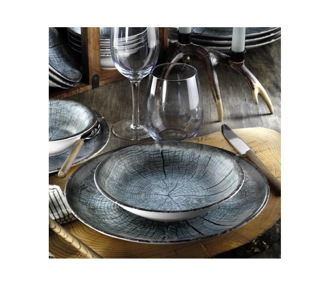 Jedálenská súprava 18 ks modrá/porcelán 710KTP3804