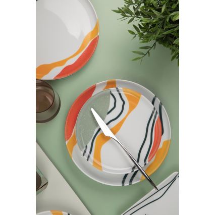 Jedálenská súprava 18 ks pestrofarebná/porcelán