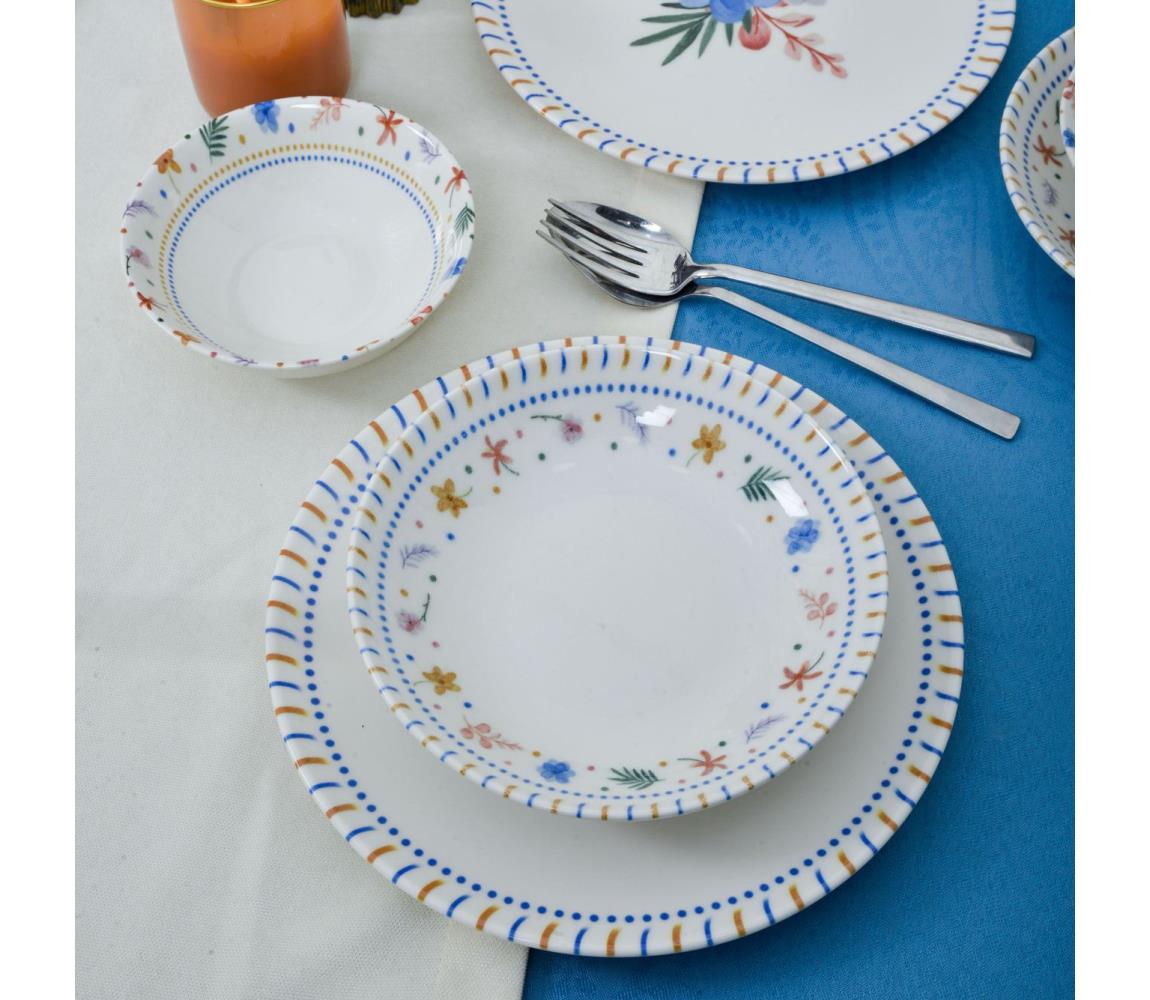 Jedálenská súprava 18 ks pestrofarebná/porcelán 858CMR1330