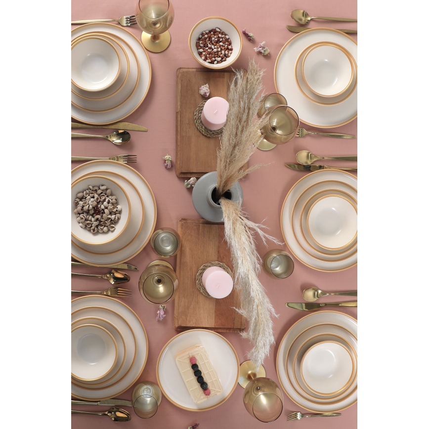 Jedálenská súprava 24 ks béžová/keramika