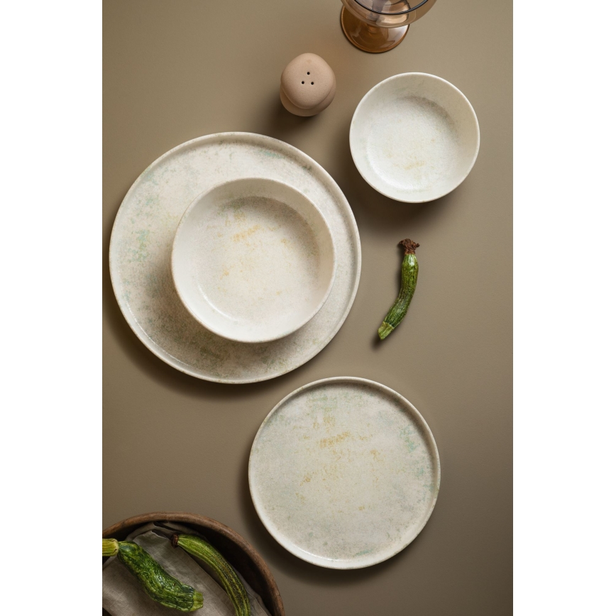 Jedálenská súprava 24 ks béžová/porcelán
