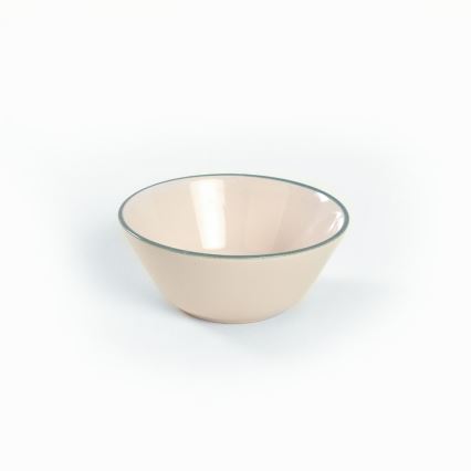 Jedálenská súprava 24 ks béžová/zelená/kamenina